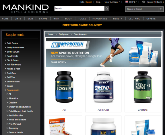 Mankind discount code